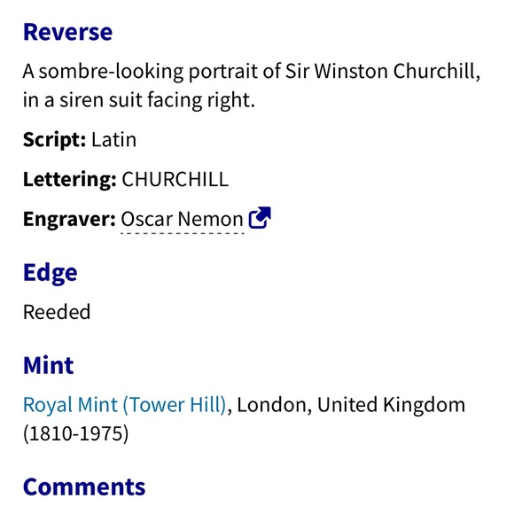 1965 Sir Winston CHURCHILL Commemorative Crown Coin - Picture 5 of 6